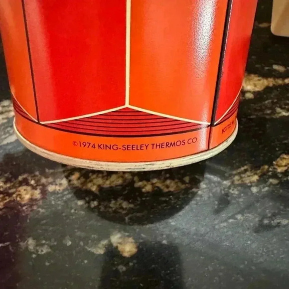 Vintage King-Seeley Thermos Picnic Set Red Tan 1974 - Picture 6 of 16